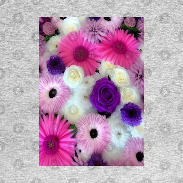TRENDING PINK AND PURPLE AND WHITE FLORAL PRINT by sailorsam1805